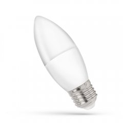 Żarówka LED Świecowa 4W E27 CW WOJ + 13037_4W Spectrum