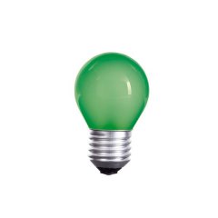 Żarówka żarowa Kulka 15W E27 GREEN WOJ + 11034 Spectrum