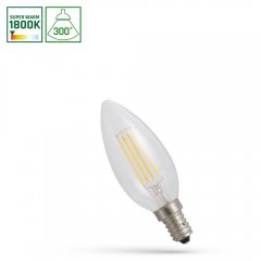 Żarówka LED COG Świecowa 4W E14 1800K WOJ + 14649 Spectrum